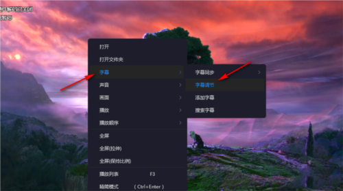 恒星播放器设置字幕快进流程3