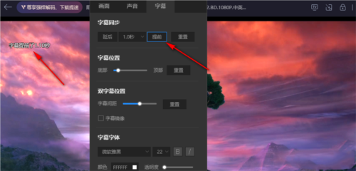 恒星播放器设置字幕快进流程5
